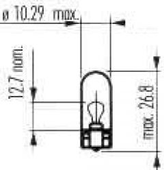 žárovka 12V 5W W2,1x9,5d